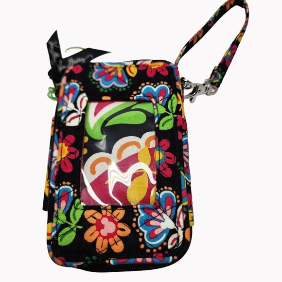 Disney Vera Bradley Floral Wristlet Wallet With Strap Zipper Closure - Picture 1 of 6